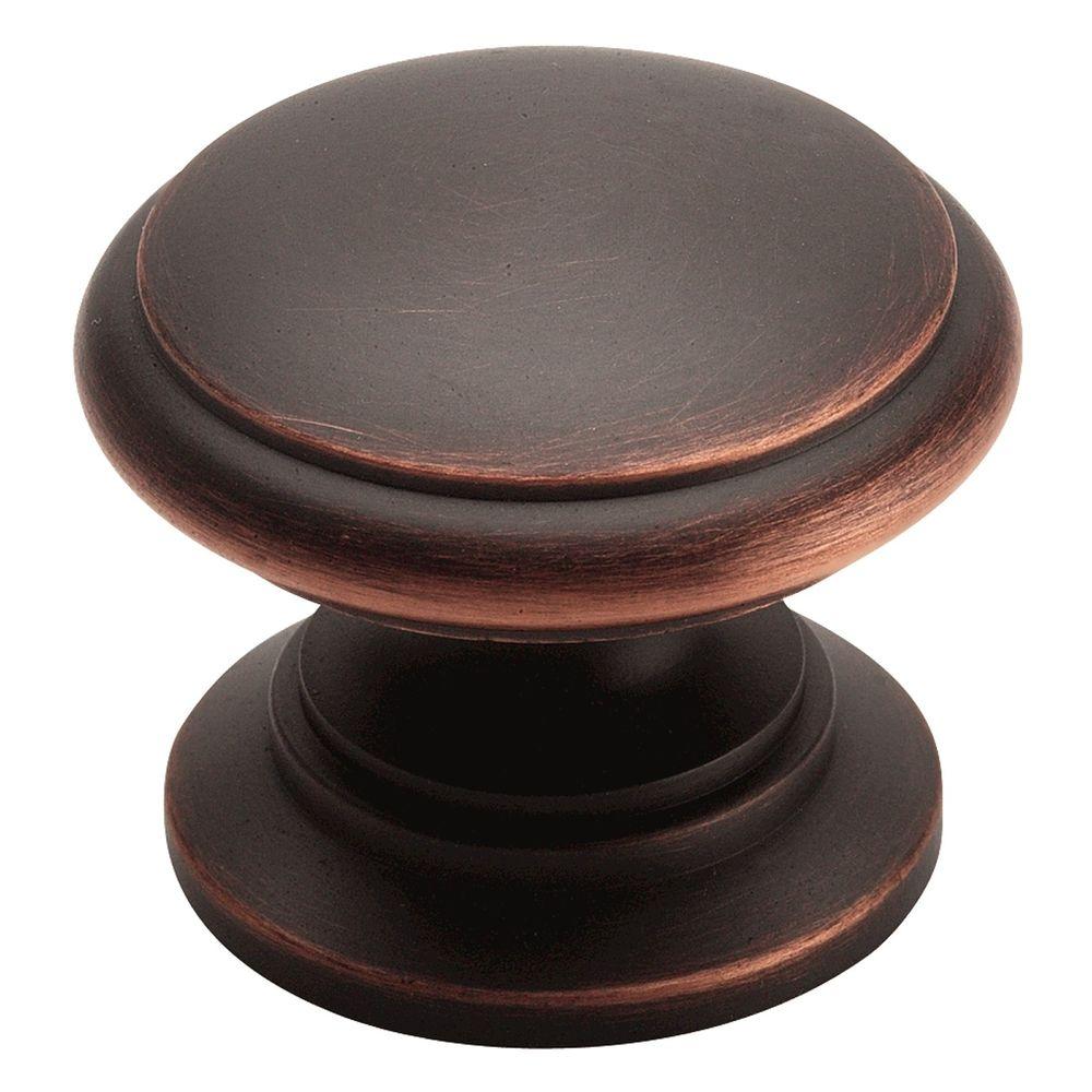 Amerock 1 1 4 In Oil Rubbed Bronze Cabinet Knob BP1466ORB The Home Depot   Amerock Cabinet Knobs Bp1466orb 64 1000 