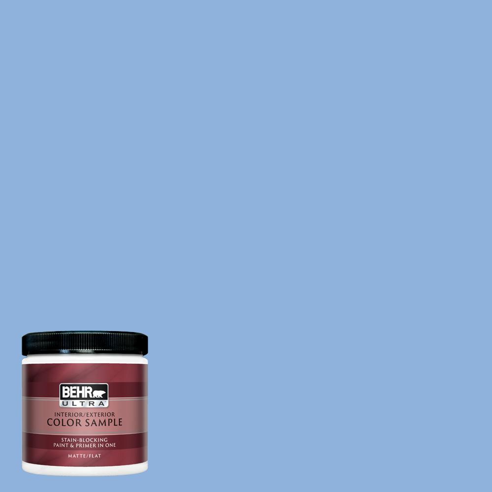 Behr Ultra 8 Oz 580b 5 Cornflower Blue Matte Interior Exterior Paint And Primer In One Sample Behr Ultra 8 Oz 580b 5 Cornflower Blue Matte Interior Exterior Paint And Primer In One Sample