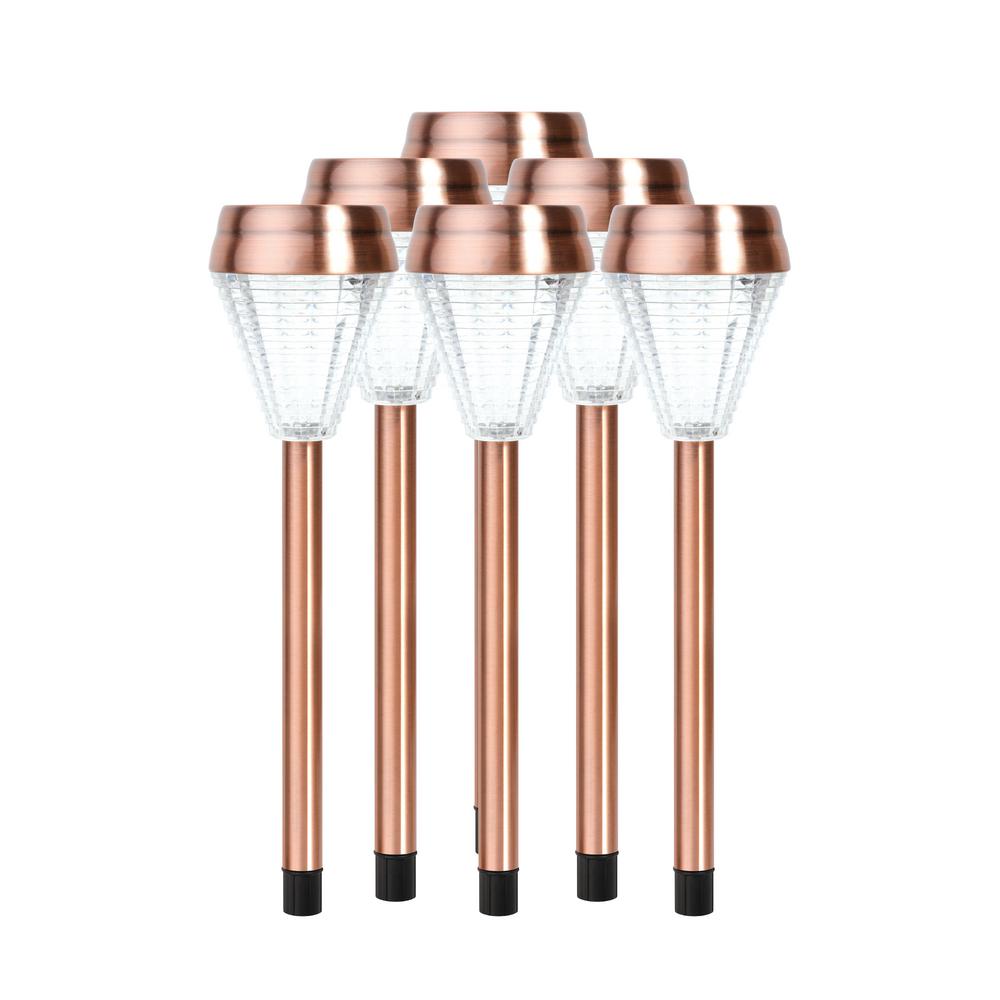 Copper Landscape Lighting Outdoor The Home Depot Copper Outdoor Integrated Led Landscape Path Light