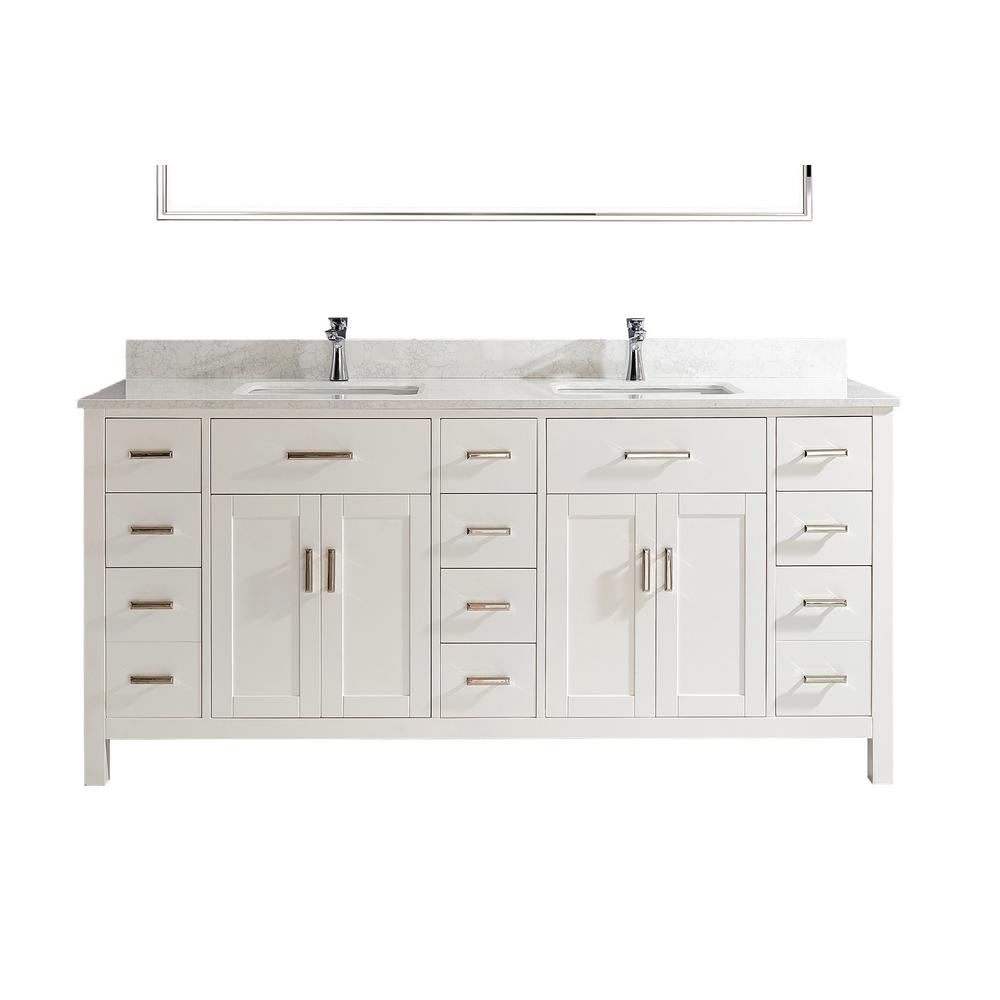 Studio Bathe Kalize Ii 75 In W X 22 In D Vanity In White With