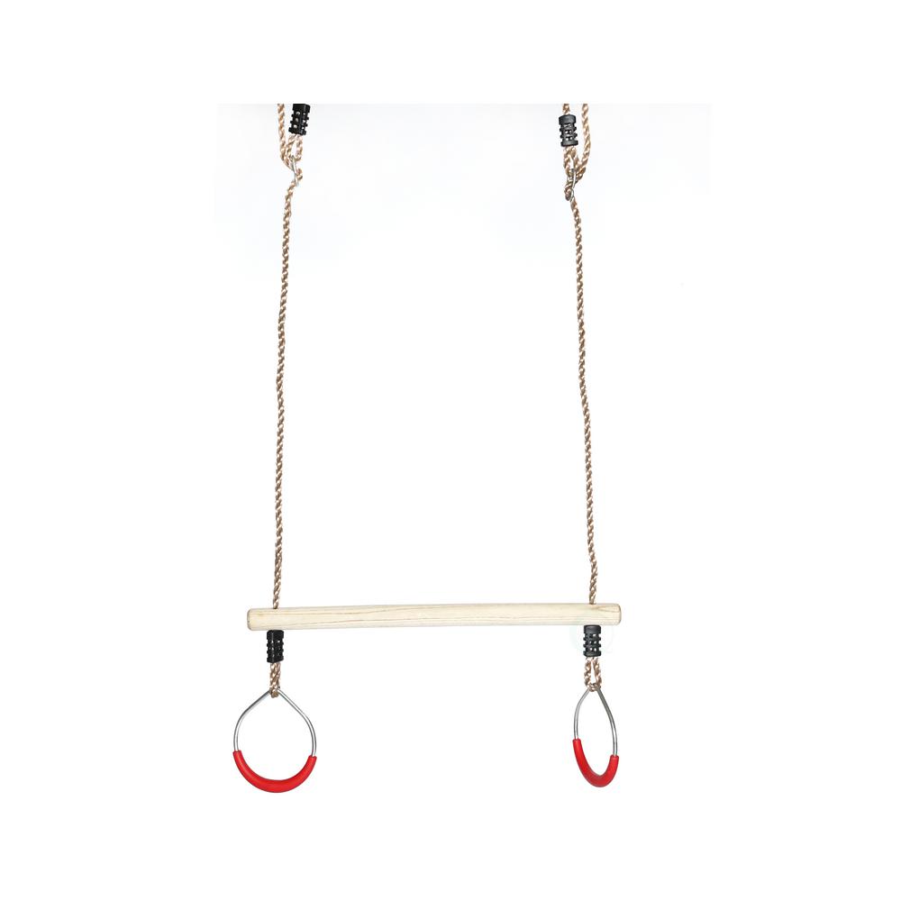 Kids Trapeze Bar Swing with Rings with Hanging Ropes