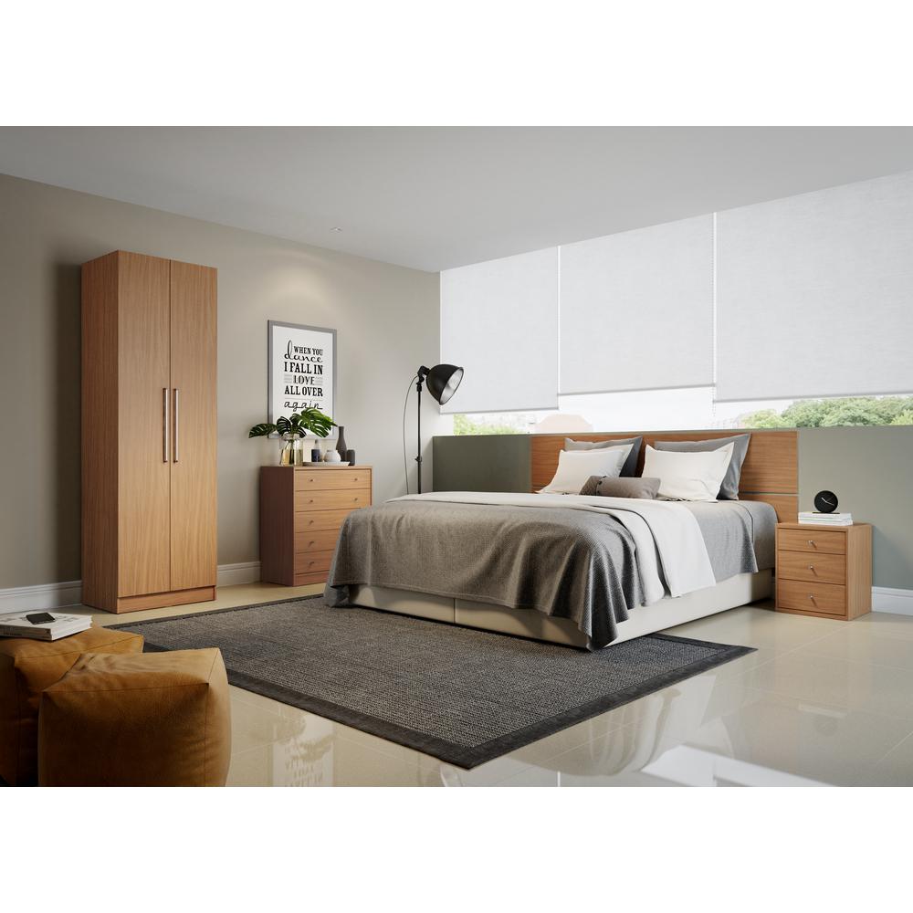 Manhattan Comfort Chelsea 2.0 27.55 in. W 6Shelf Maple Cream Armoire