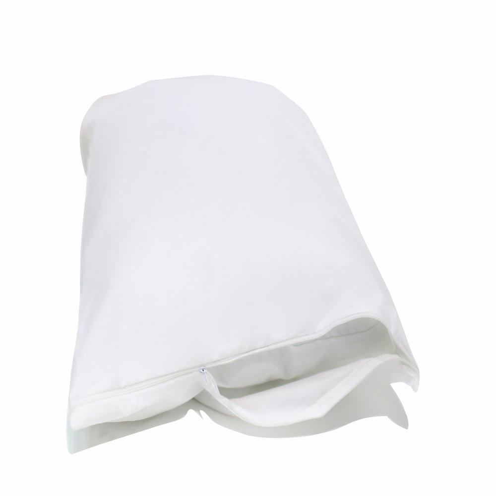 Waterproof Zippered Pillow Encasement Bed Bug Proof Pack of 2 White, Queen