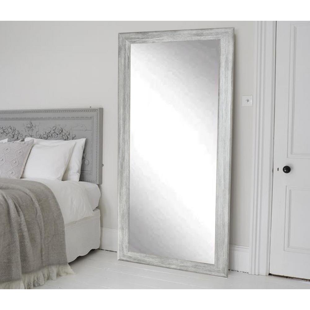 Weathered Gray Full Length Floor Wall Mirror Bm035t The Home Depot Weathered Gray Full Length Floor Wall Mirror