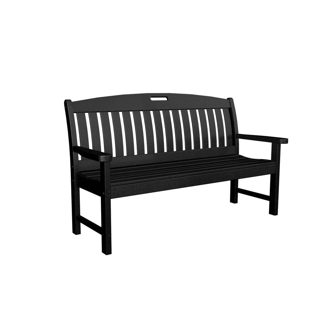 Polywood Nautical 60 In Green Plastic Outdoor Patio Bench Nb60gr