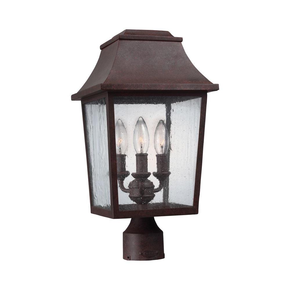 Feiss Outdoor Lighting Accessories The Home Depot Estes 3 Light Patina Copper Outdoor Wall Fixture