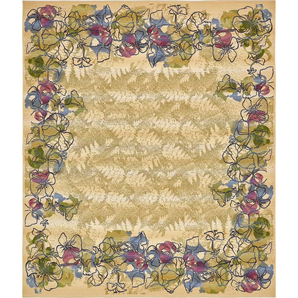 Unique Loom Outdoor Ivory 10 0 X 12 Area Rug