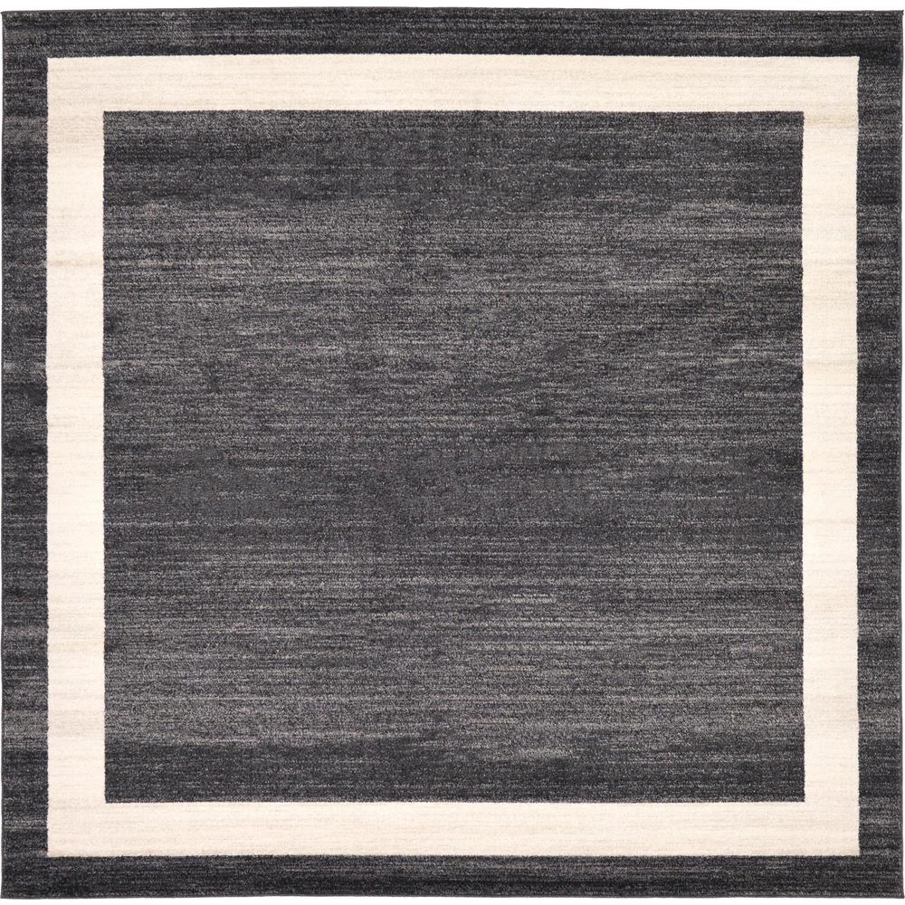 Unique Loom Del Mar Black 8 X Square Rug 3127327 The Home Depot Unique Loom Del Mar Black 8 X Square Rug
