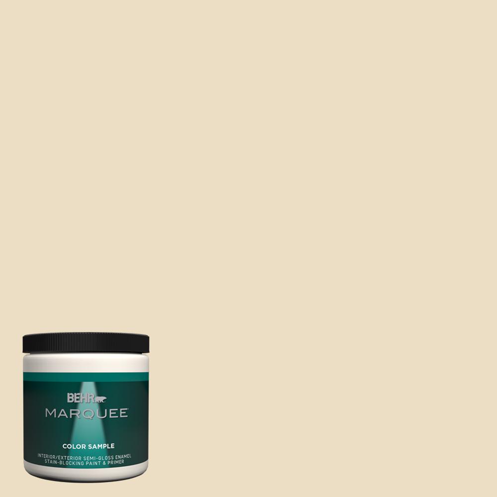 Behr Marquee 8 Oz 22 Navajo White Semi Gloss Enamel Interior Behr Marquee 8 Oz 22 Navajo White Semi Gloss Enamel Interior Exterior