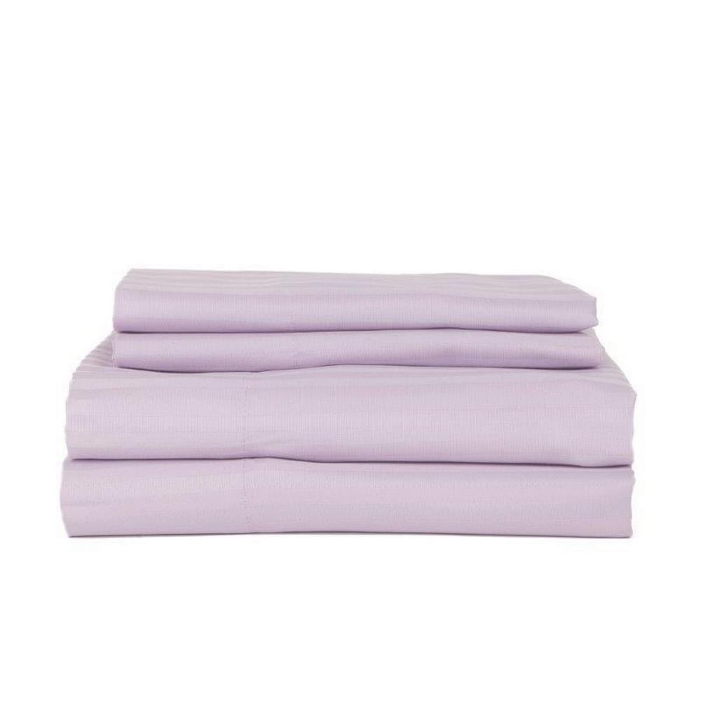 CASTLE HILL LONDON 4Piece Lavender Queen Sheet Set T380QSTRLAV The Home Depot