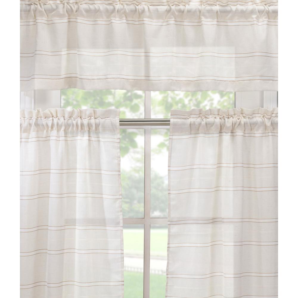 Duck River Maui Narrow Coffee Linen Stripe Faux Linen Kitchen