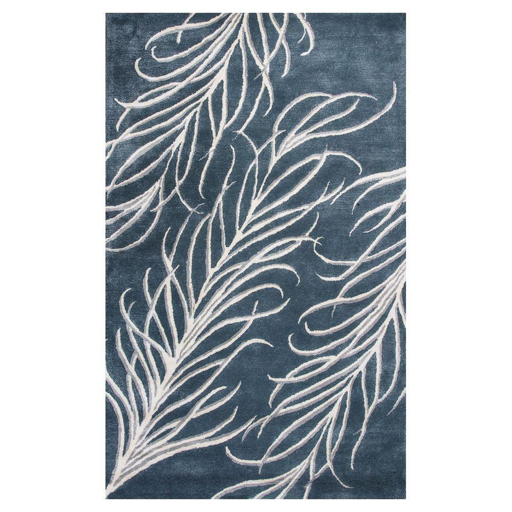 Kas Rugs Bob Mackie Home Slate Grey Plume 3 Ft X 5 Area Rug Kas Rugs Bob Mackie Home Slate Grey Plume 3 Ft X 5