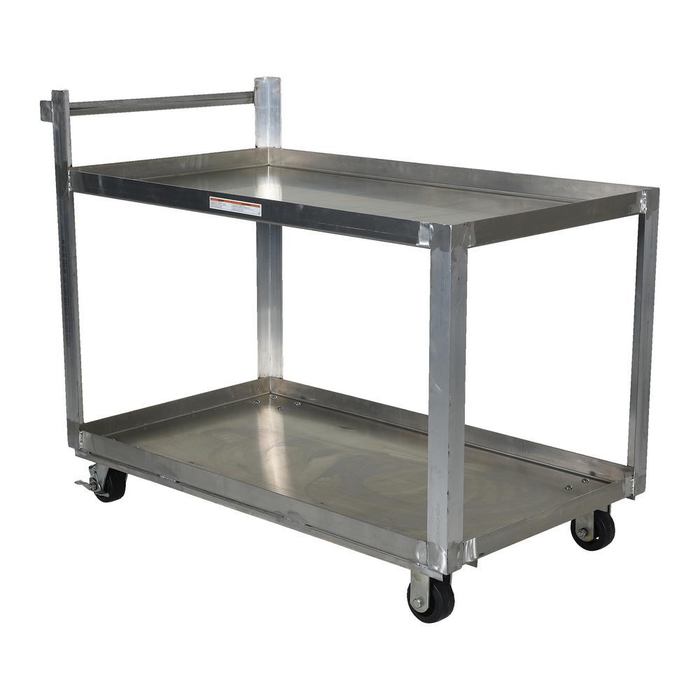 Vestil PDA-2436-C-S-H Aluminum Dolly with Steel Wheels and Handle 24 x 36