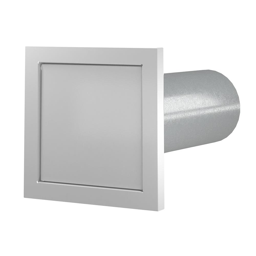 Everbilt 4 in. Heavy Duty Exhaust Hood Single Louver in WhiteVTH0006