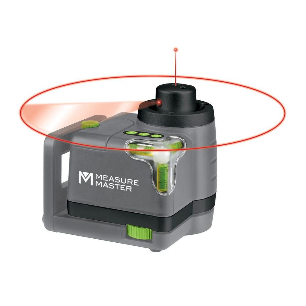 Measure Master 50 ft. Horizontal/Vertical Rotary Laser Level Kit (4-Piece)