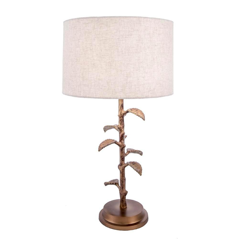 Leaves And Stem 26 In Brass Table Lamp