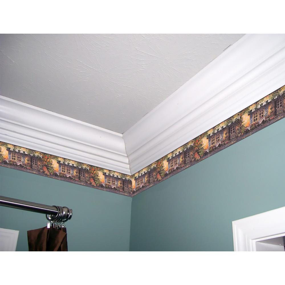 Retro Art Distressed Country Cafeteria Dark Green Trim Prepasted
