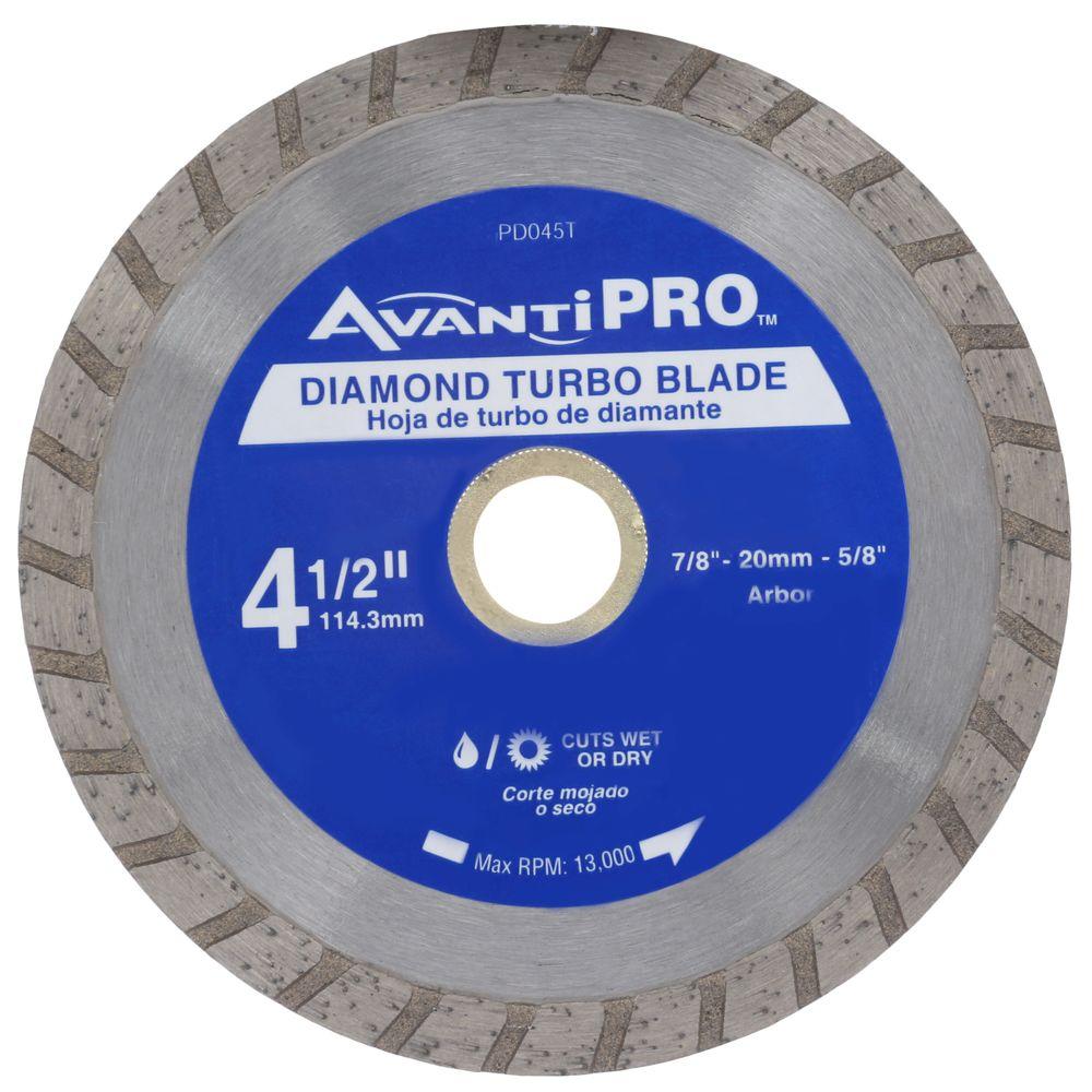 Avanti Pro 4 1 2 In Turbo Diamond Blade Hd T45s8 The Home Depot