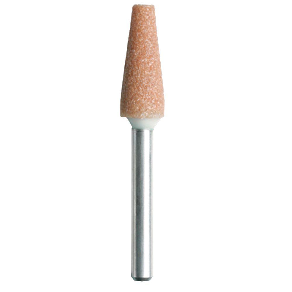 Dremel 1 4 In Rotary Tool Aluminum Oxide Pointed Cone Shaped Grinding Stone 2 Pack 953 The Home Depot
