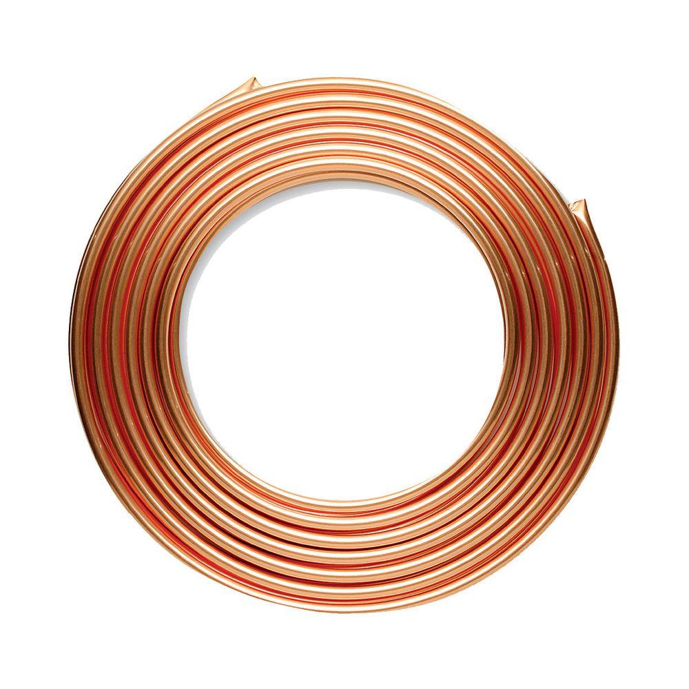 Everbilt 3/8 in. O.D. x 50 ft. Copper Soft Refrigeration Coil Pipe ...