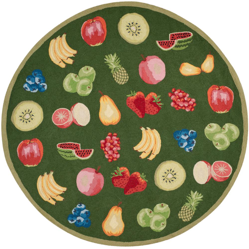 Safavieh Chelsea Hunter Green 4 Ft X Round Area Rug Hk265d 4r Safavieh Chelsea Hunter Green 4 Ft X Round Area Rug
