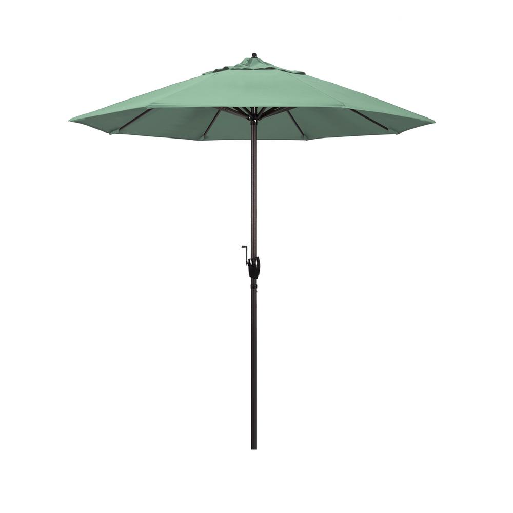 California Umbrella 7 5 Ft Bronze Aluminum Market Auto Tilt Crank