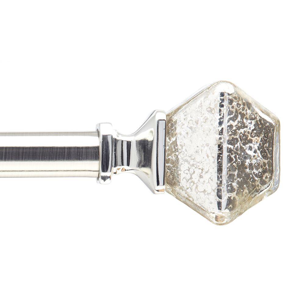 Peri Home Mercury Glass 35 In 66 In Steel Telescoping 3 4 In