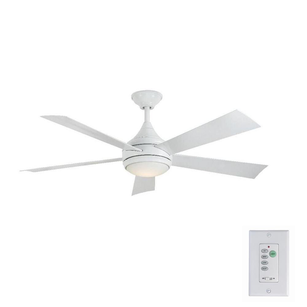 Home Decorators Collection Hanlon 52 In Led Indoor Outdoor Home Decorators Collection Hanlon 52 In Led Indoor Outdoor Stainless Steel White Ceiling Fan