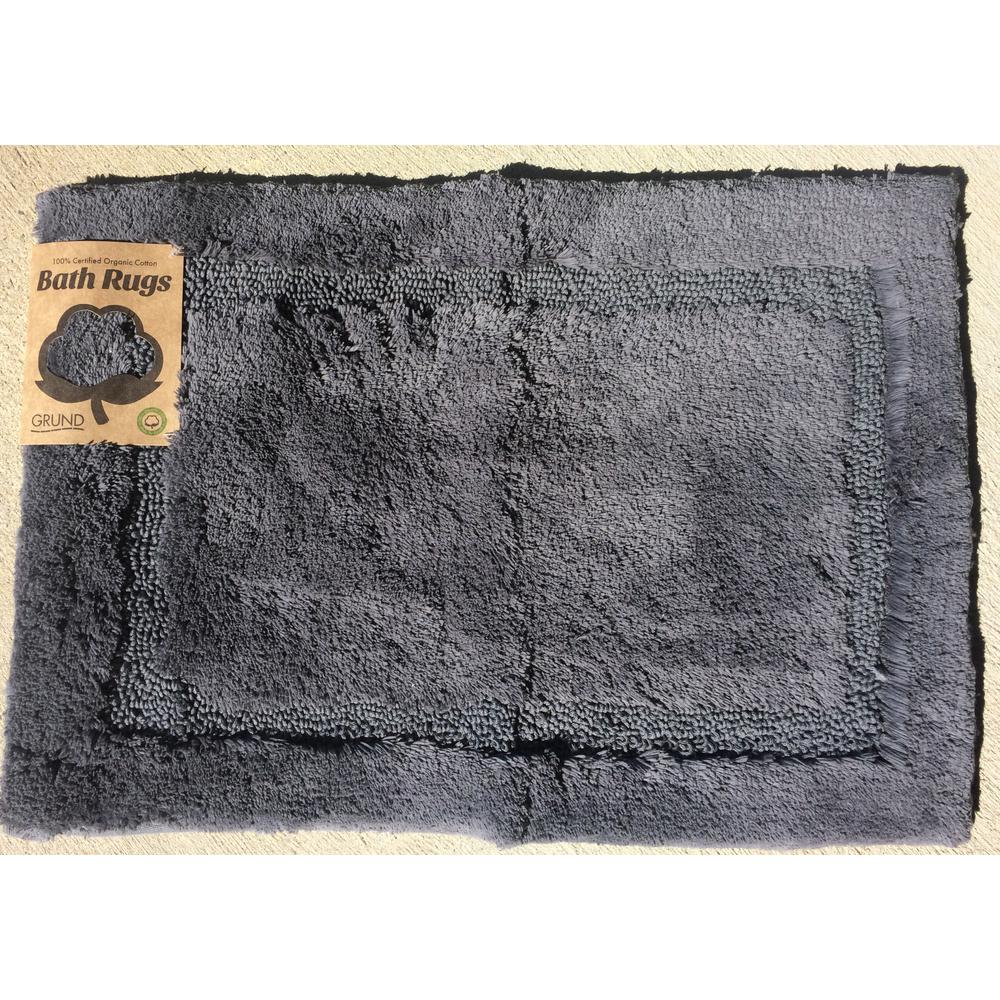 Asheville 34 In X 21 100 Organic Cotton Bath Rug Slate Gray