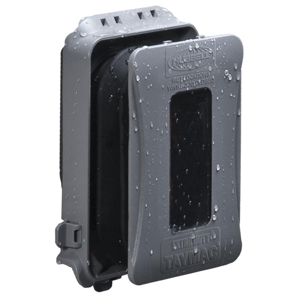 Covers Electrical Boxes Conduit Fittings The Home Depot 1 Gang Horizontal Vertical Mount Weatherproof Expandable Low Profile Extra Duty In Use