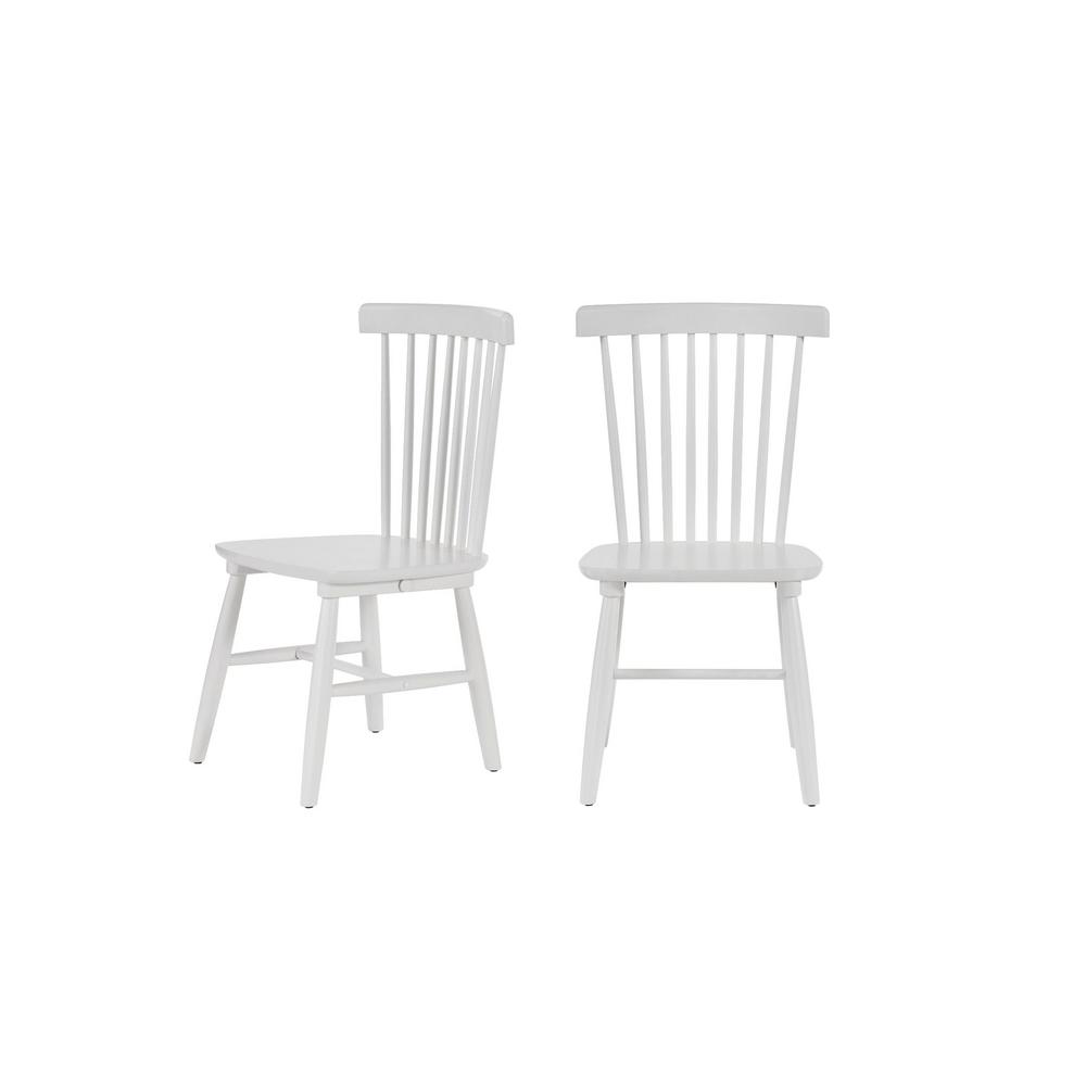Safavieh Riley White Wood Dining Chair (Set of 2)AMH8500ASET2 The