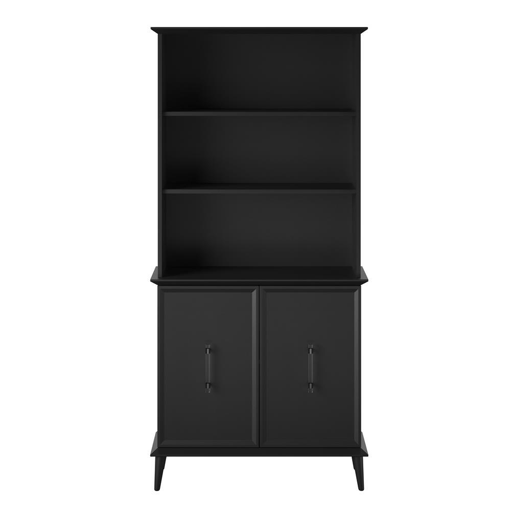 Ameriwood Home Holbrook Black Bookcase with 2DoorsHD41150 The Home
