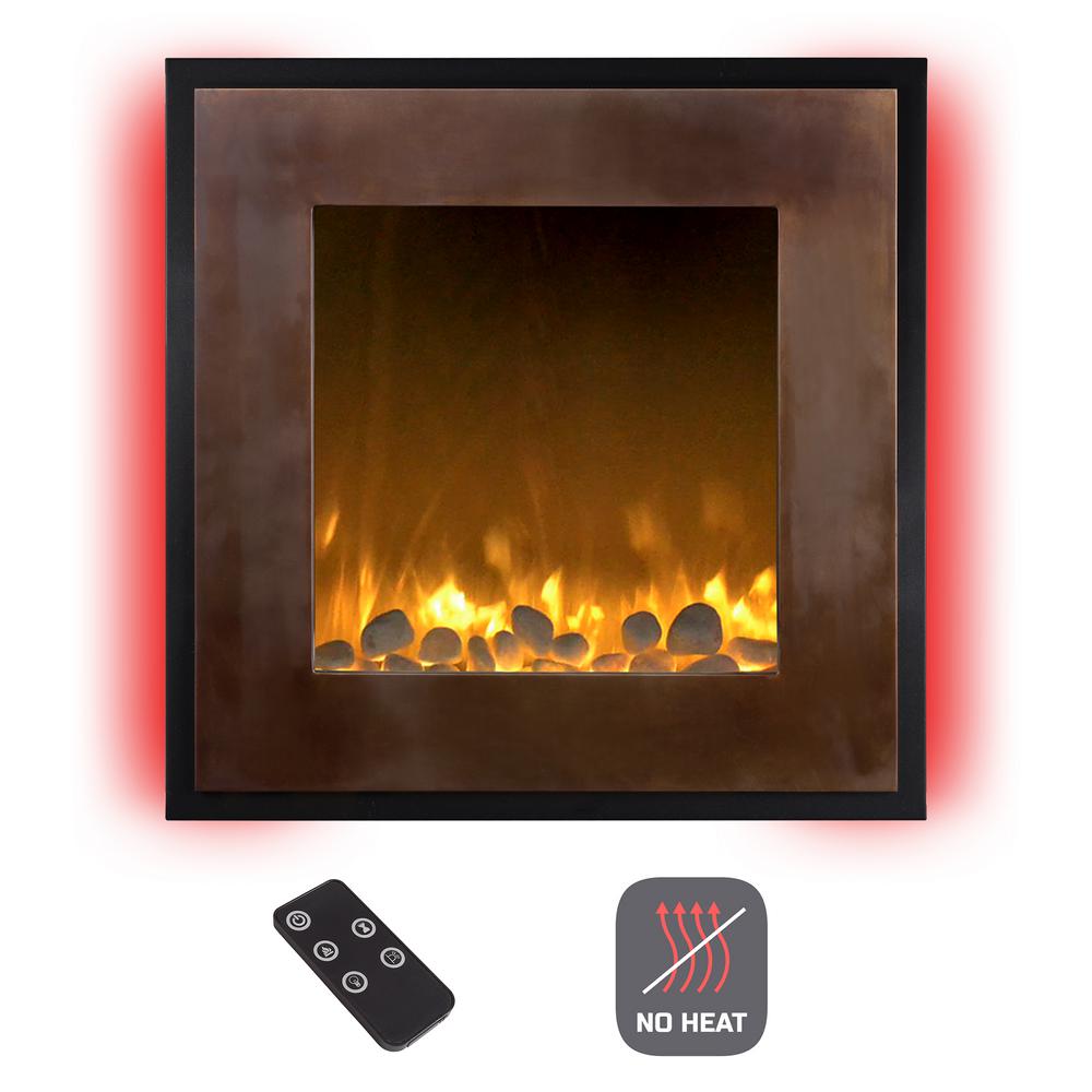 Northwest 24 In Wall Mount No Heat Electric Fireplace In Bronze