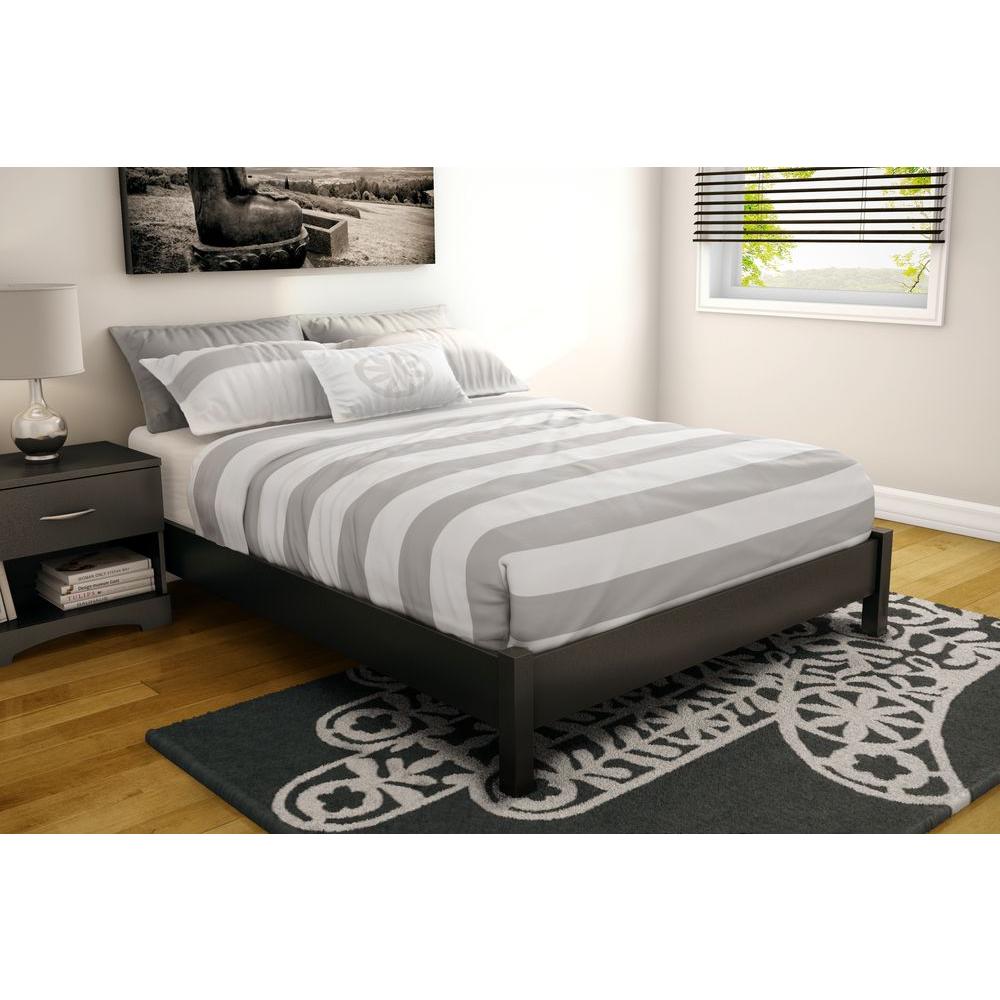 South S Step One Full Size Platform Bed In Pure Black 3070204 South S Step One Full Size Platform Bed In Pure Black