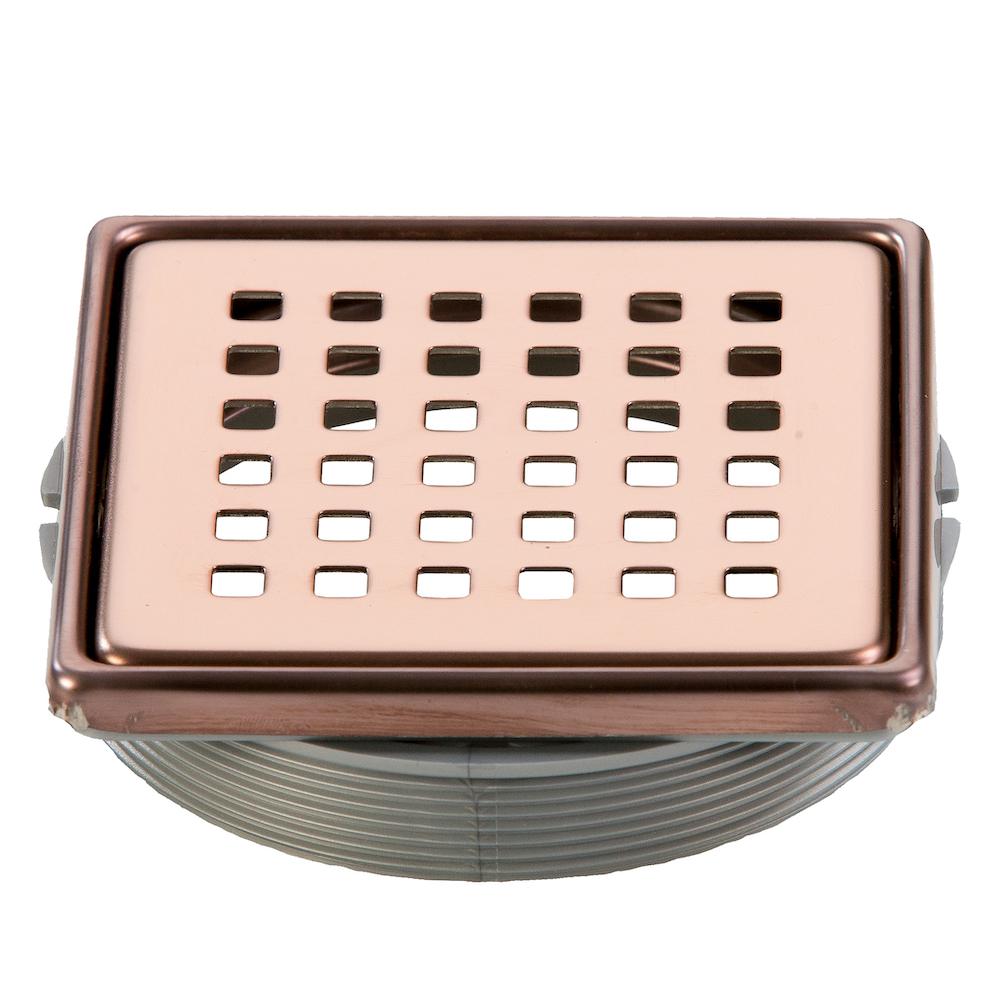 Dural Tilux 4 in. x 4 in. Stainless Steel Adjustable Drain Cover in BronzeDCORB4 The Home Depot