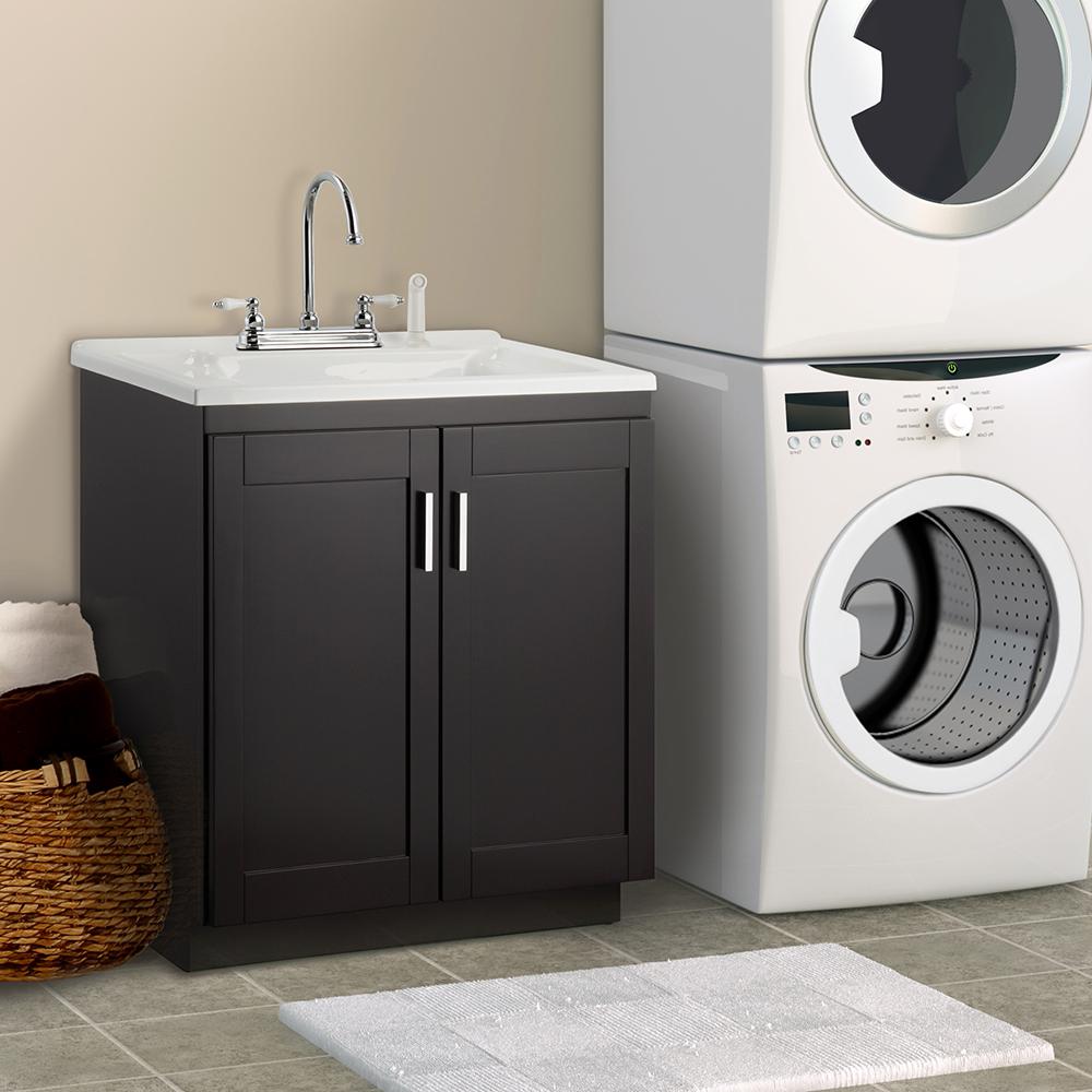 Foremost Palmero 30 In Laundry Vanity In Espresso And Premium