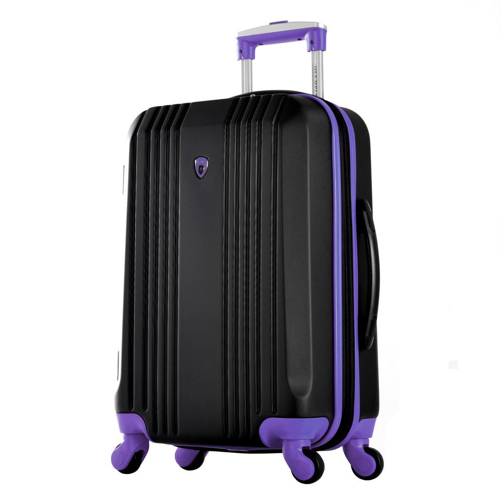 Olympia USA Apache II 21 in. Expandable Carry-On Spinner with Hidden Compartment, Black+Purple was $159.99 now $63.99 (60.0% off)