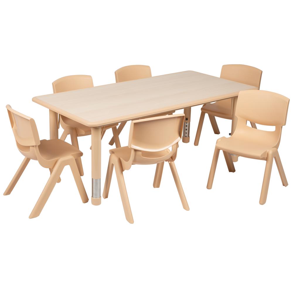 natural wood kids table