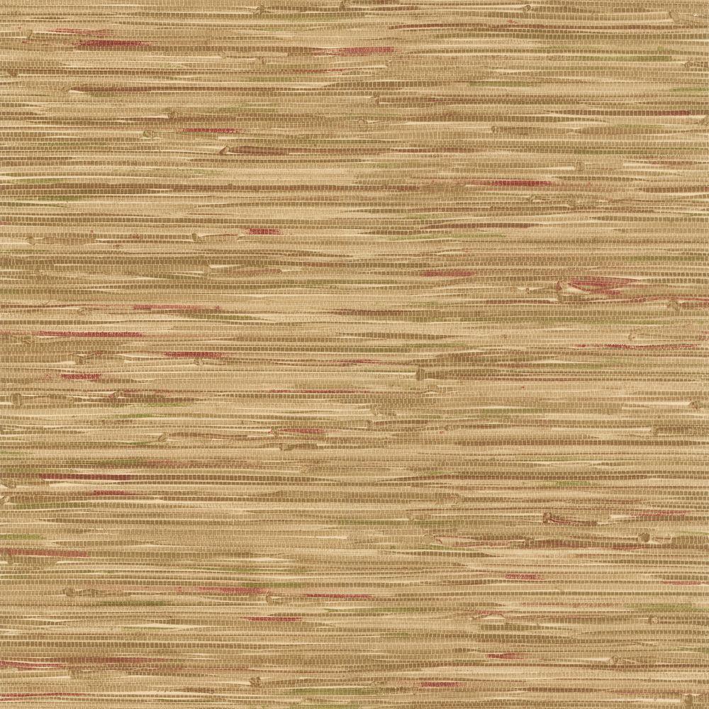 Brewster Faraji Light Brown Faux Grasscloth Vinyl Peelable Wallpaper ...