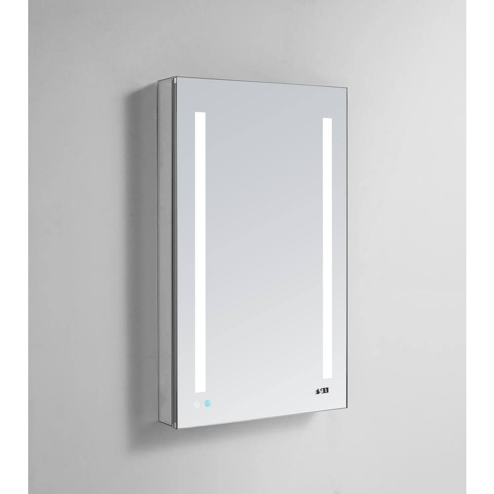 Aquadom Signature Royale 30 In W X 30 In H Recessed Or Surface Mount Medicine Cabinet With Bi View Doors And Led Lighting Sr 3030 The Home Depot