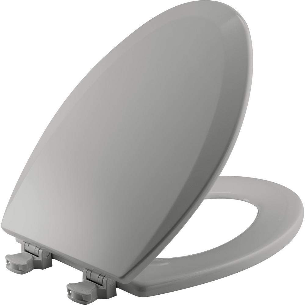 BEMIS LiftOff Elongated Closed Front Toilet Seat in Silver1500EC 162