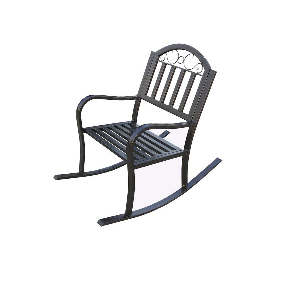 Oakland Living Rochester Patio Rocking Chair 6124 Hb The Home Depot Oakland Living Rochester Patio Rocking Chair