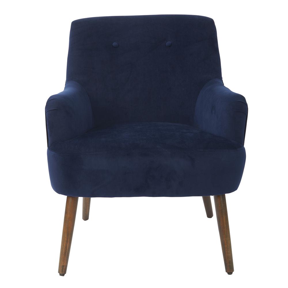 Upholstery Fabric Office Chairs Home Furniture The Chatou Blue Chair In Midnight Fabric With Cordovan Legs