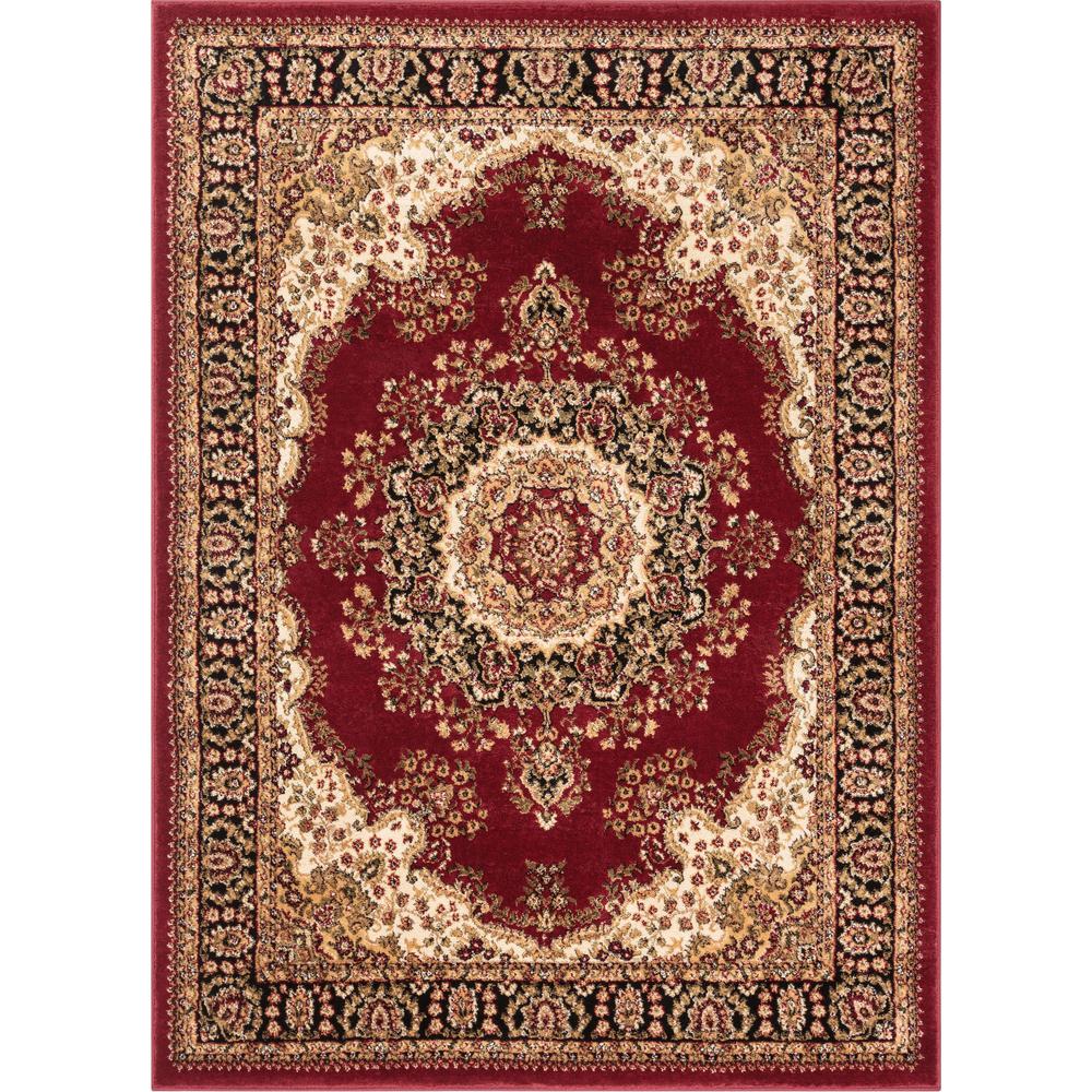 Well Woven Tulsa Merve Traditional Oriental Distressed Crimson/ Red 7
