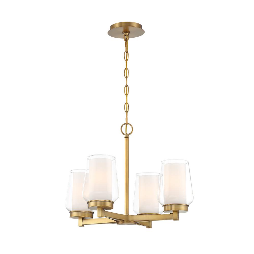 Eurofase Manchester 4 Light Brass Chandelier