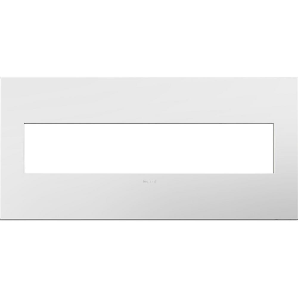Legrand adorne 5 Gang Wall Plate, Gloss WhiteonWhiteAWP5GWHW1 The Home Depot