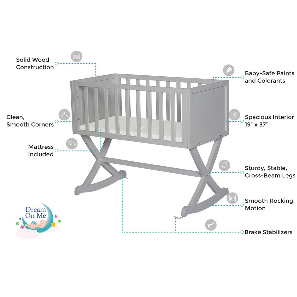 dream on me rocking cradle white