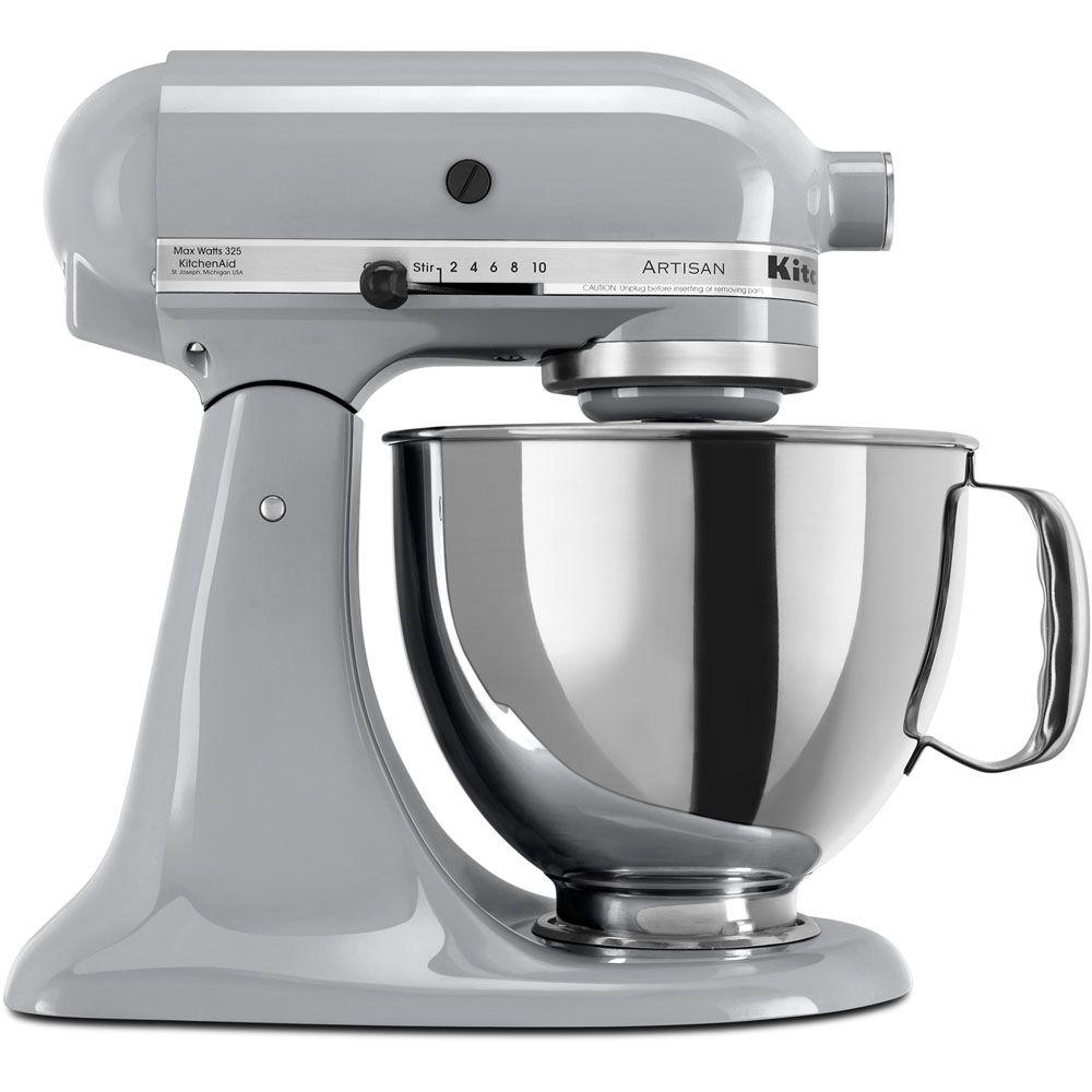 KitchenAid KSM150 Artisan Series 5-Qt. Stand Mixer with Pouring Shield (Metallic Chrome )