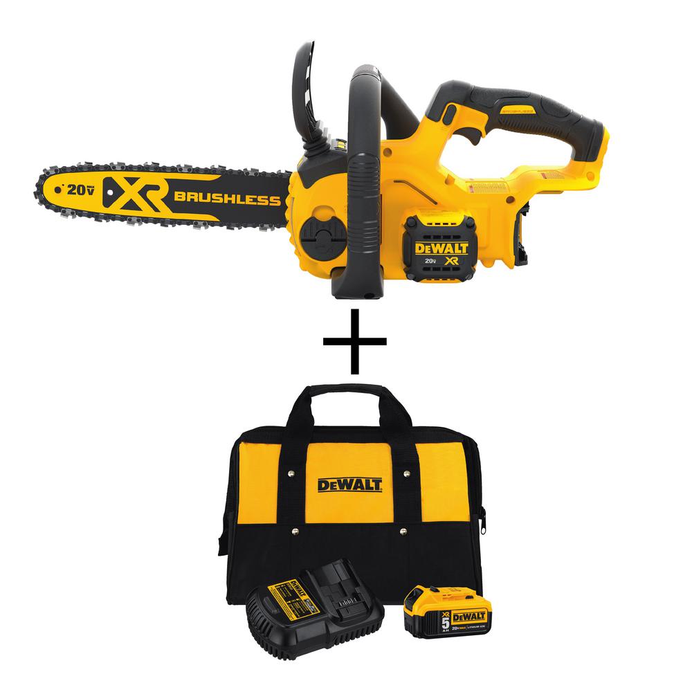 DEWALT 12 in. 20Volt MAX LithiumIon Cordless Brushless Chainsaw (Tool