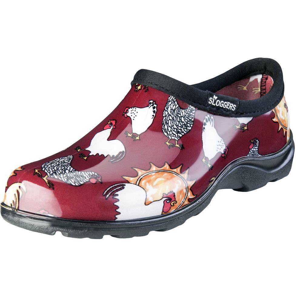 Sloggers Women S Size 7 Chicken Print Barn Red Waterproof Garden